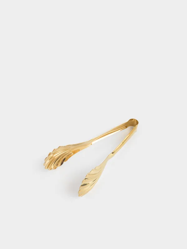 Щипцы кухонные, 23 см, Ракушки, Classic gold, image-1