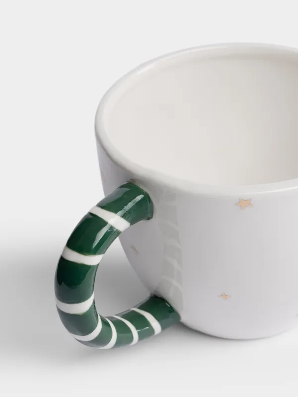 Кружка, 450 мл, Снеговик и елки, Christmas, image-3