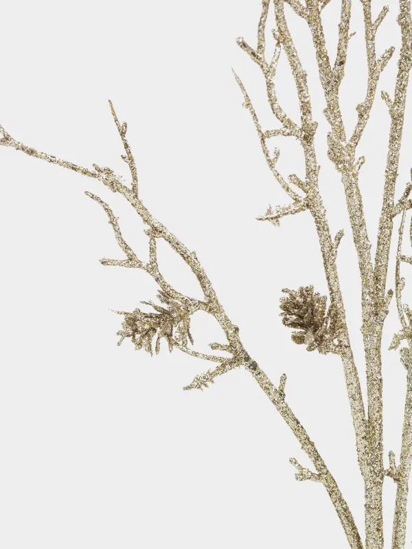 Ветка декоративная, 93 см, Шишки в блестках, Conifer delice, image-2