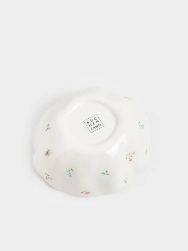 Пиала, 13х5 см, 250 мл, керамика D, молочная, Нежные цветы, El flora, image-4