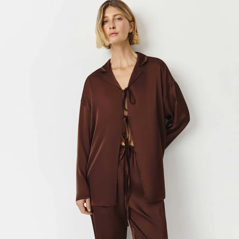 Рубашка домашняя, коричневая, Derin