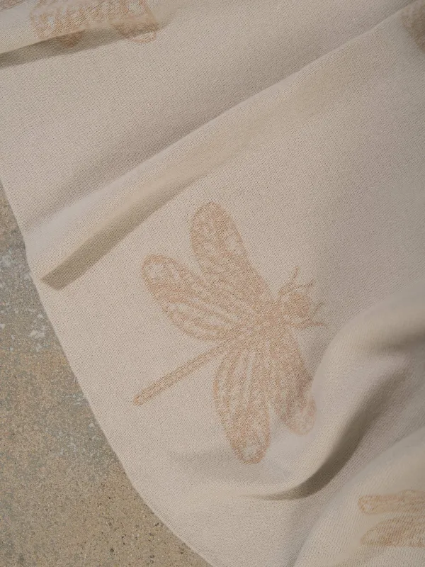 Плед, 130х170 см, двусторонний, хлопок, песочный, Стрекозы, Dragonfly, image-3