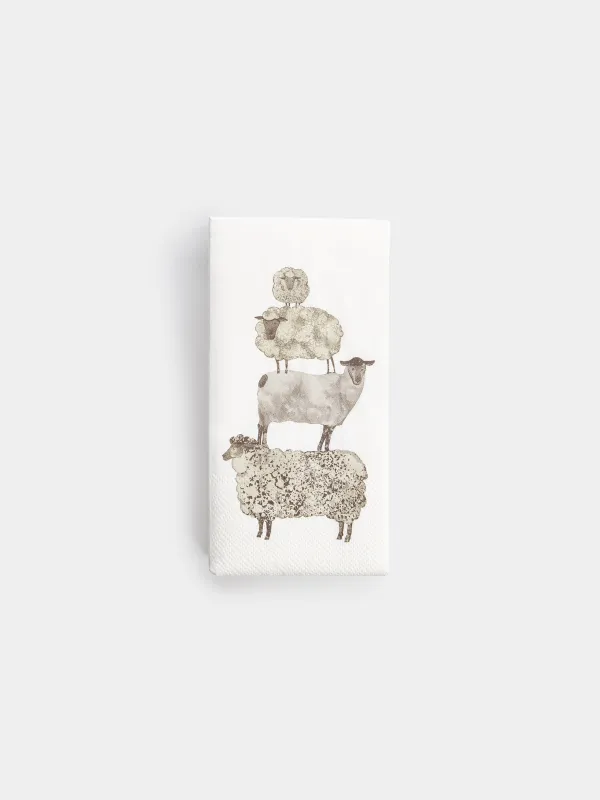 Салфетки бумажные, 33х33 см, 20 шт, Бараны, Winter sheep, image-0
