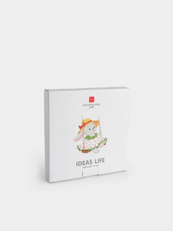 Тарелка закусочная, 19 см, Крольчиха на качелях, Ideas life, image-5
