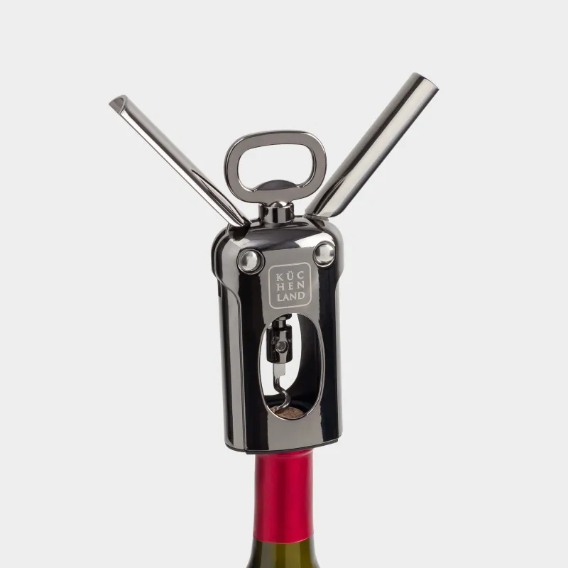 Штопор рычажный, 18 см, металл, темно-серый, Titanium, image-7