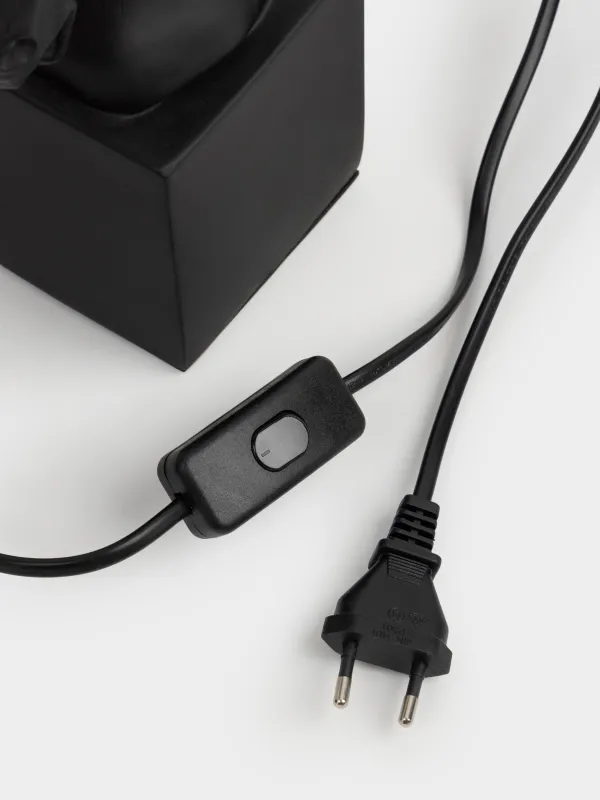 Светильник настольный, 44 см, полирезин/полиэстер, черный, Конь, Horse black, image-5