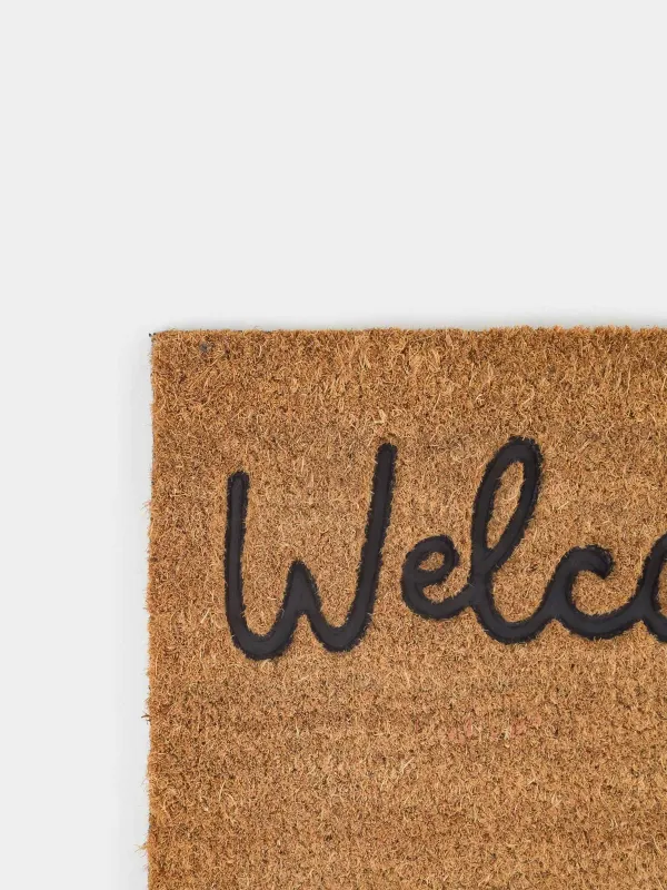 Коврик придверный, 40х60 см, кокос/ПВХ, бежевый, Кот, Home deco, image-3