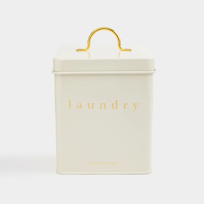 Контейнер для стирального порошка, 3 л, металл, белый, Compact gold, image-0
