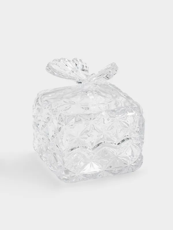 Емкость для хранения, 8х10 см, 100 мл, стекло Р, Бабочка, Butterfly, image-1