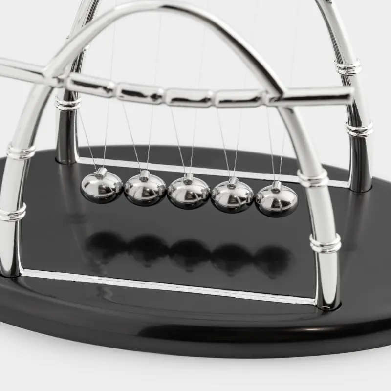 Маятник-антистресс, 18х15 см, пластик/сталь, черный, Колыбель Ньютона, Collection, image-4