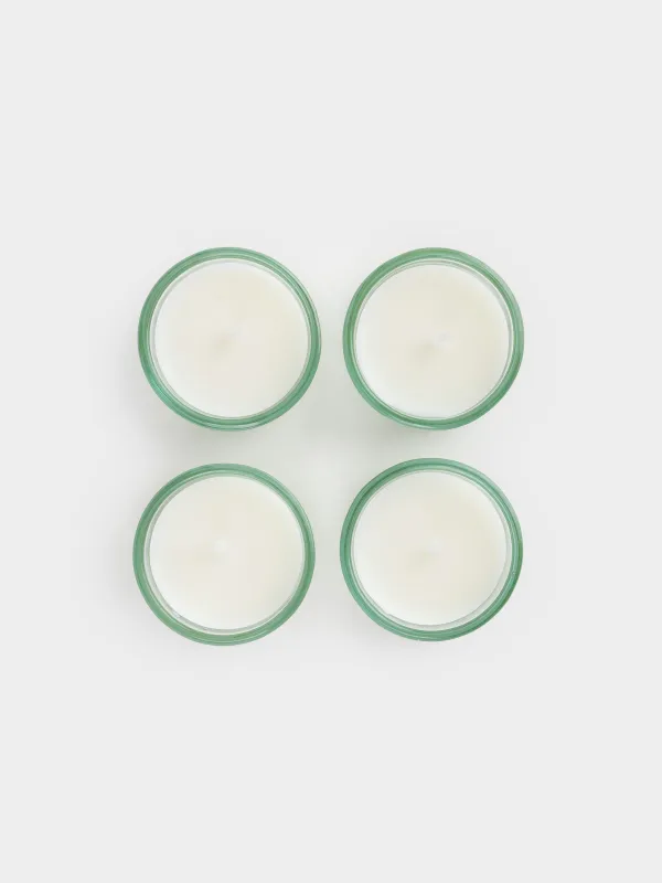 Свеча ароматическая, 5 см, 4 шт, в подсвечнике, стекло, Peony Blush, Luxury white, image-0