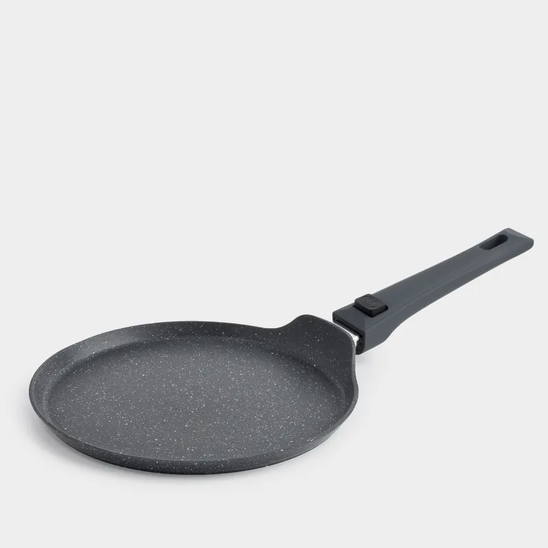Сковорода блинная, 24 см, съемная ручка, с покрытием, алюминий, Scandia