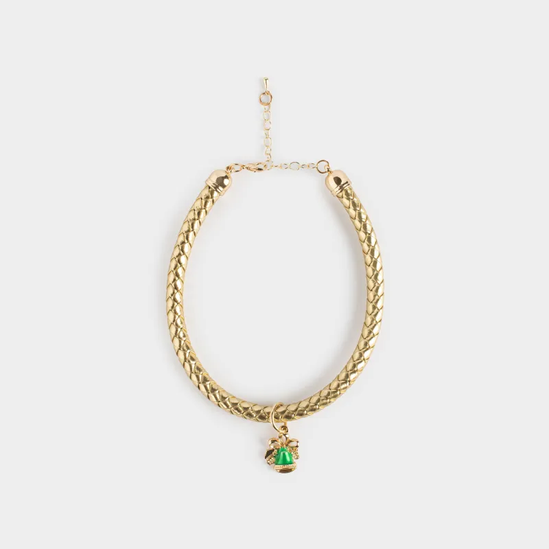 Ошейник для животных, 27/35 см, декоративный, полиуретан/металл, золотистый, Golden pet