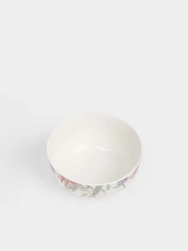 Пиала, 14x8 см, 620 мл, 2 шт, фарфор P, белая, Пастельные цветы, Pastel flora, image-1