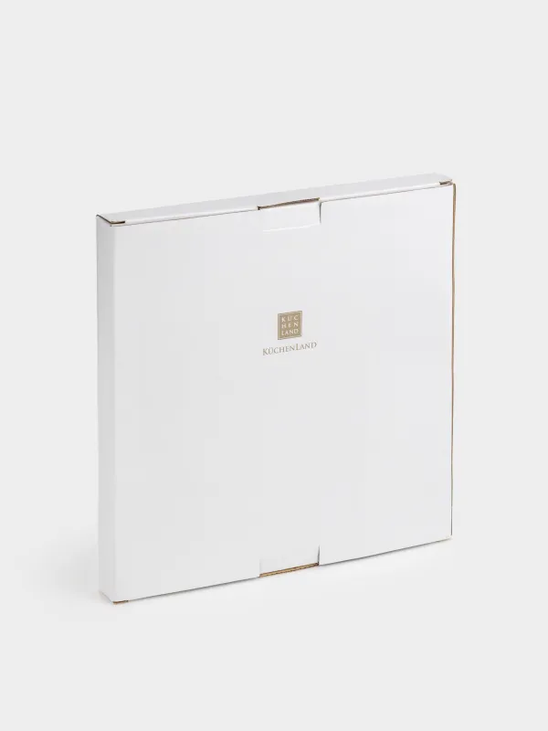 Тарелка обеденная, 28 см, фарфор N, белая, с золотистым кантом, Гранаты и апельсин, Christmas miracle, image-5