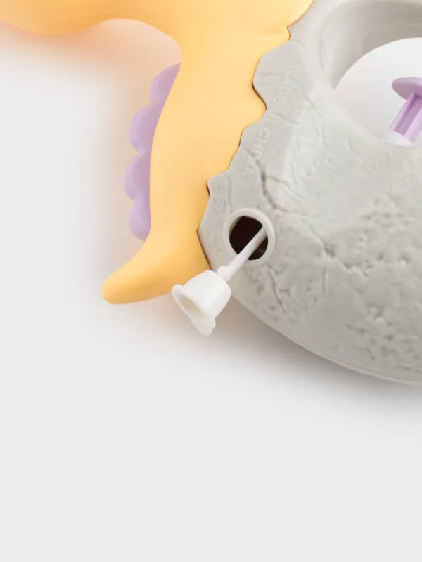 Пистолет водяной, 16 см, пластик, желто-серый, Динозавр, Dino, image-3