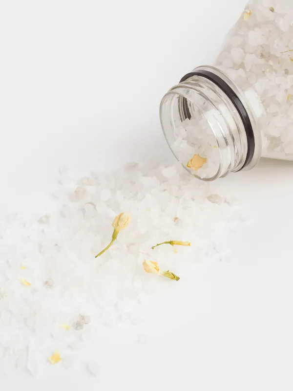 Соль для ванны, 600 гр, питательная, антистресс, с сухоцветами, Жасмин, Fragrant salt, image-4