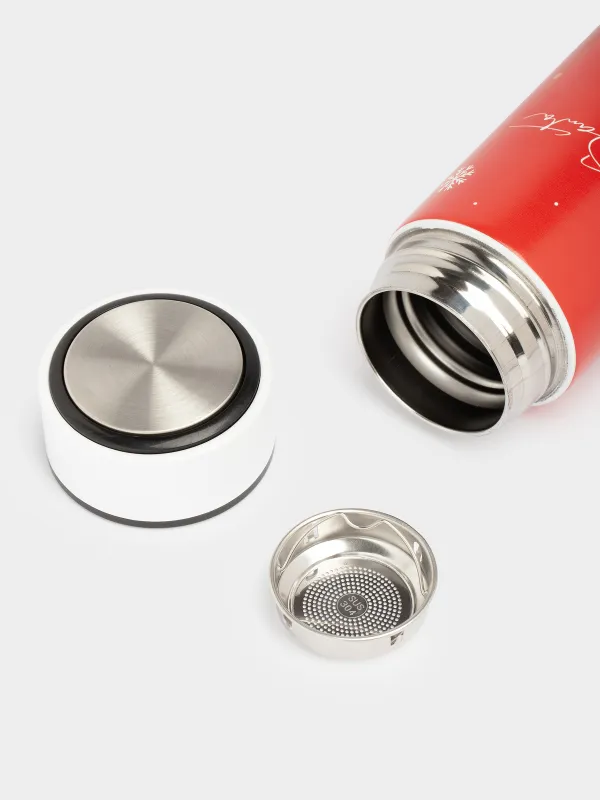 Термос, 500 мл, сталь/пластик, красный, Dear Santa, Joy, image-2