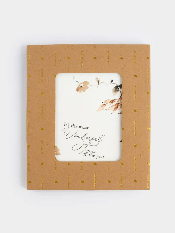 Подставка под горячее, 21х25 см, керамика/пробка, белая, Осенние цветы, Refined floral, image-5