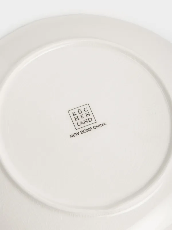 Тарелка закусочная, 20 см, Луговые цветы на кракелюре, Floral meadow, image-4