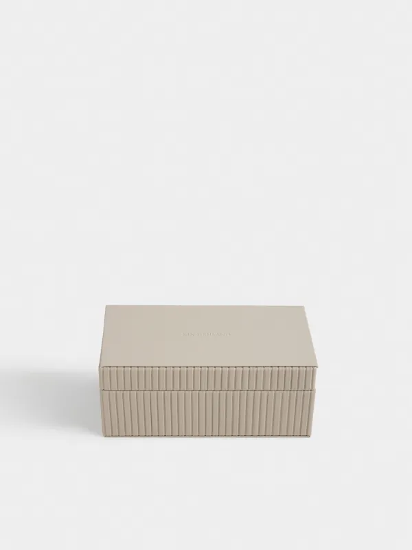 Шкатулка для украшений, искусственная кожа/МДФ, бежевая, Premiere one, image-1