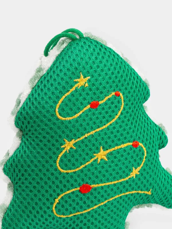 Губка для мытья посуды, двусторонняя, Елка, Clean, image-3