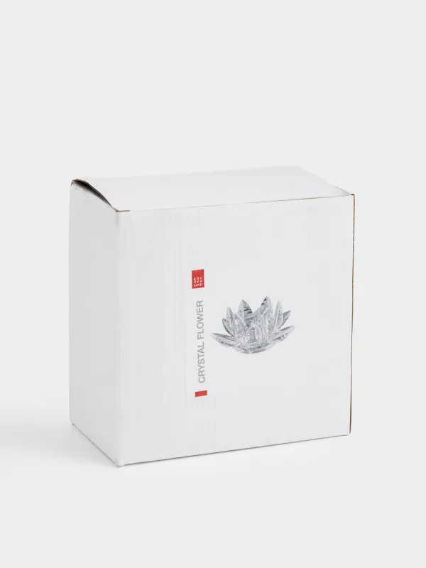 Подсвечник, 13 см, для чайной свечи, кристальное стекло, Лотос, Crystal flower, image-4