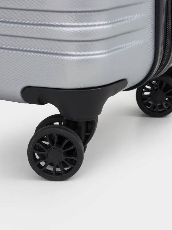 Чемодан M, 45х25х67 см, 3,4 кг, с замком, пластик, графитовый, Travel comfort, image-9