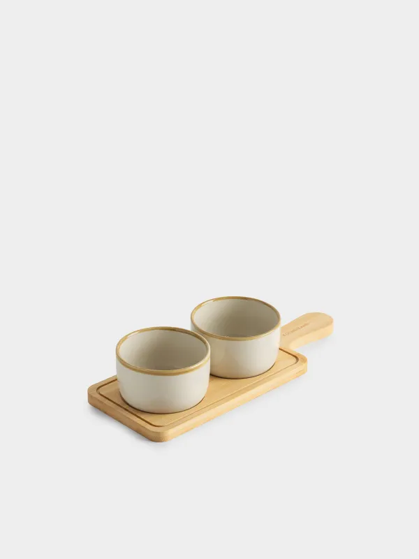 Набор для закусок, на подставке, молочный, Bamboo, image-0