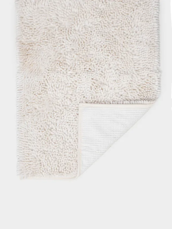Коврик, 50х80 см, противоскользящий, полиэстер, молочный, Fluff, image-3