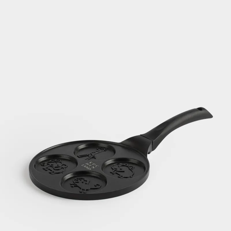 Сковорода для яиц и оладий, 21 см, 4 отд, с покрытием, алюминий, Животные, Action