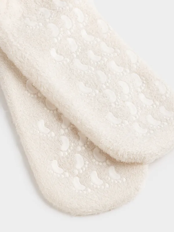 СПА-носки гелевые, р. 36-40, многоразовые, полиэстер, молочные, короткие, Spa, image-2