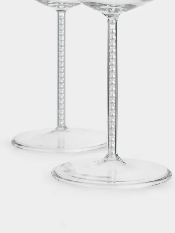 Бокал-креманка для шампанского, 300 мл, 2 шт, с жемчужинами, стекло/пластик, Crystal pearl, image-4