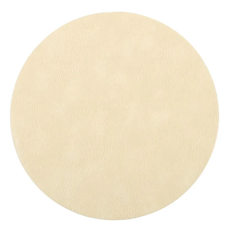 Салфетка под приборы, 33 см, ПВХ, круглая, бежевая, Rock, image-0