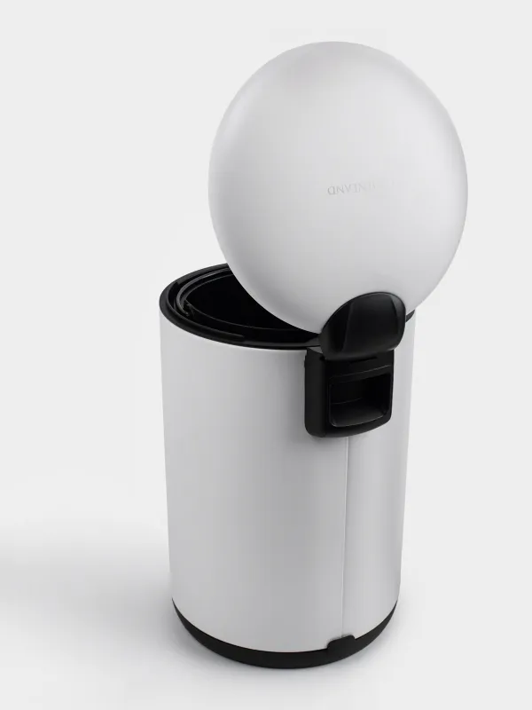 Емкость для мусора, 3 л, с педалью, металл, белая, Vesta, image-2