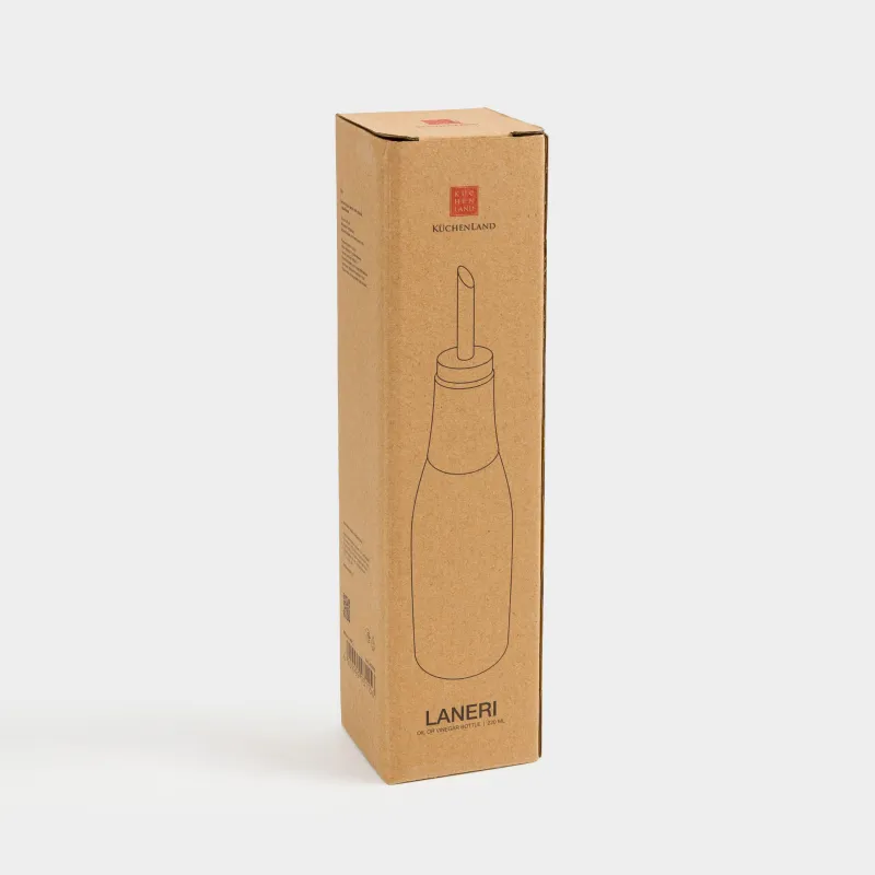 Бутылка для масла или уксуса, 220 мл, с дозатором, керамика/дерево, бежевая, Laneri, image-5