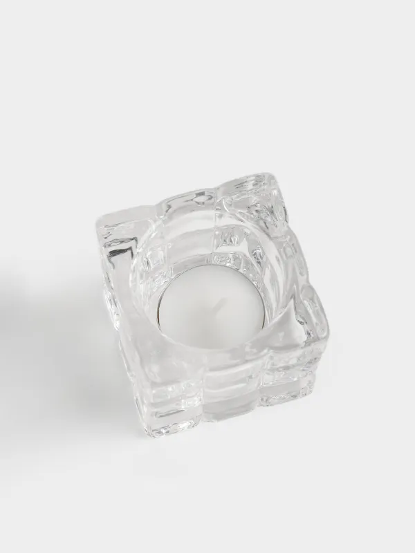 Подсвечник, 6x6 см, для чайной свечи, стекло Р, Zero, image-5