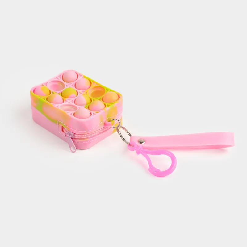 Игрушка-антистресс Pop-it, 8х5 см, силикон, цветная, Кошелек-брелок, Pop-it, image-2