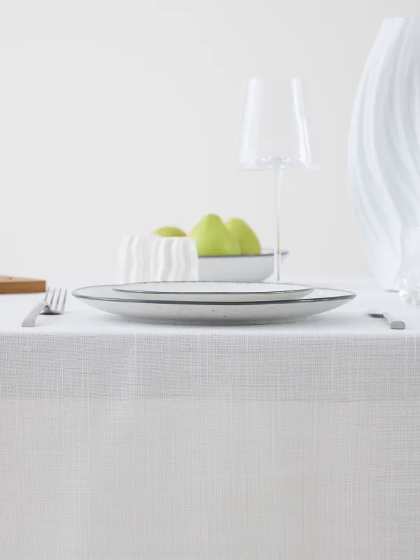 Скатерть, 170х250 см, полиэстер, белая, White lurex, image-2