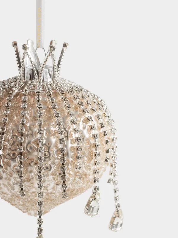Игрушка елочная, 9 см, Шар с кристаллами, Ball crystal, image-2