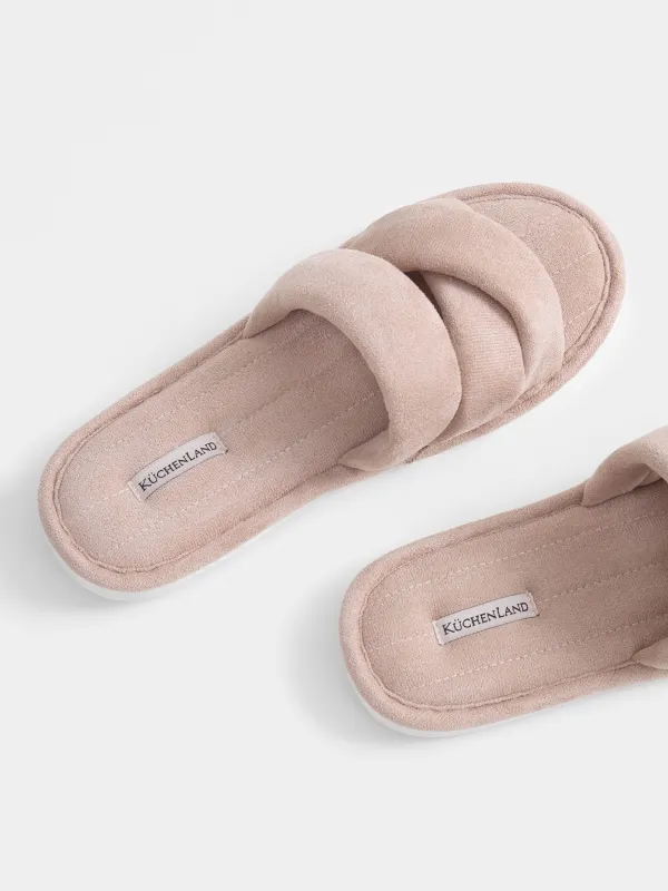 Тапочки домашние, пыльно-розовые, Sunlit, image-3