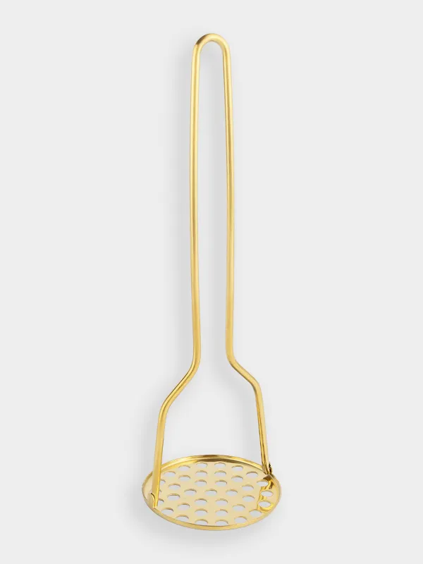 Пресс для пюре, 28 см, сталь, золотистый, Device gold, image-3