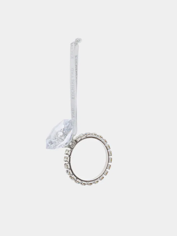 Игрушка елочная, 6 см, Кольцо с кристаллом, Ice crystal, image-0