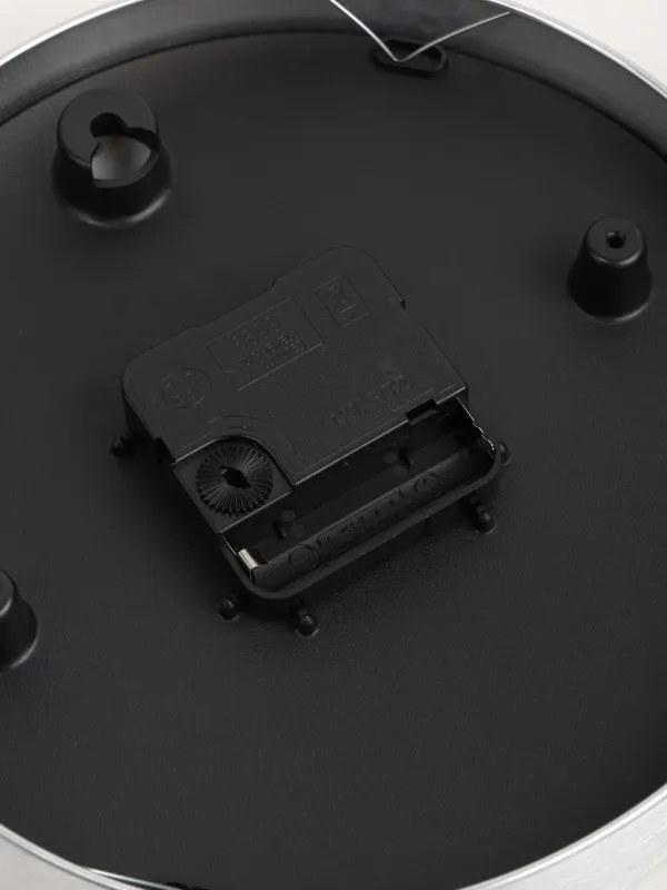 Часы настенные, 20 см, стекло/алюминий, круглые, серебристо-черные, Dial, image-4