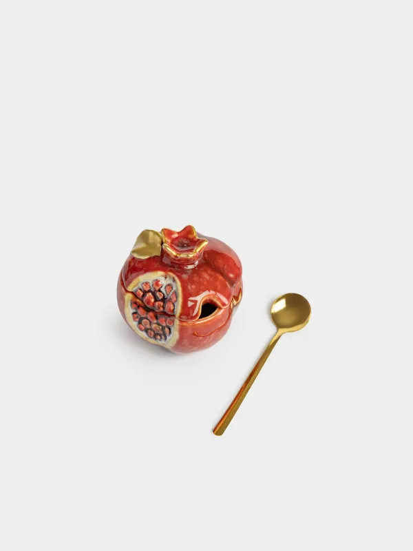 Сахарница, ... мл, 9 см, с ложкой, Гранат, Pomegranate, image-2