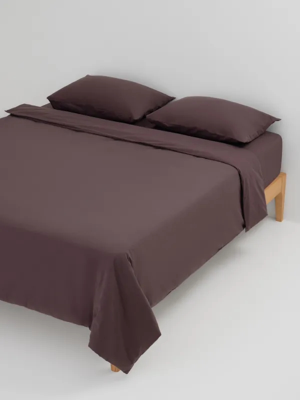 Пододеяльник, 200х220 см, вареный хлопок, коричневый, Washed cotton, image-2