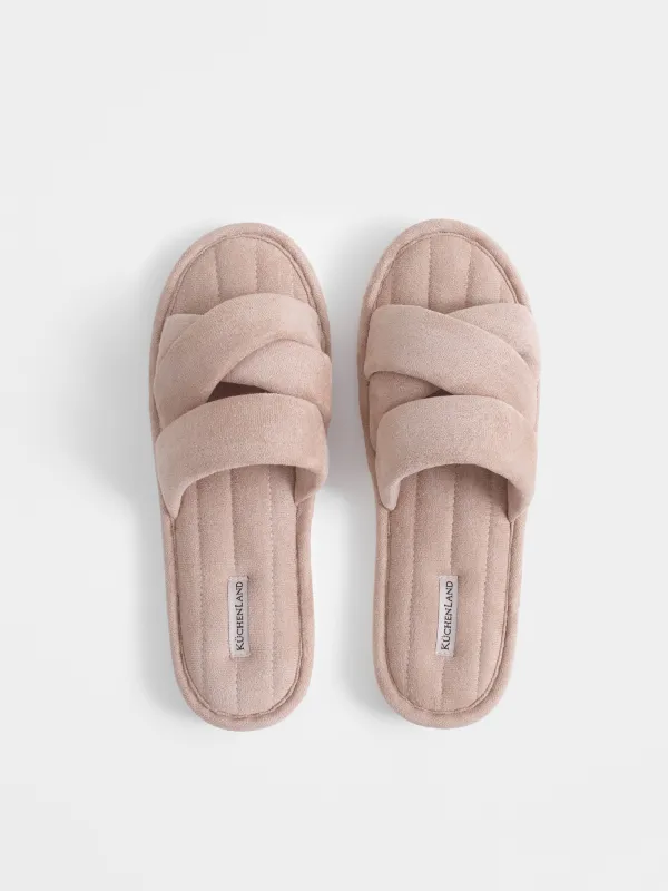 Тапочки домашние, пыльно-розовые, Sunlit, image-1