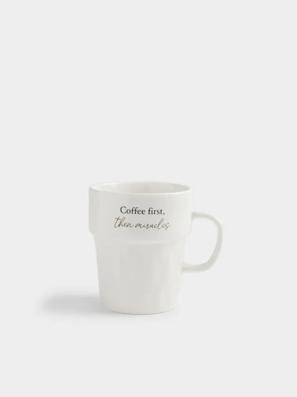 Кружка, 370 мл, Coffee first, Great day, image-0