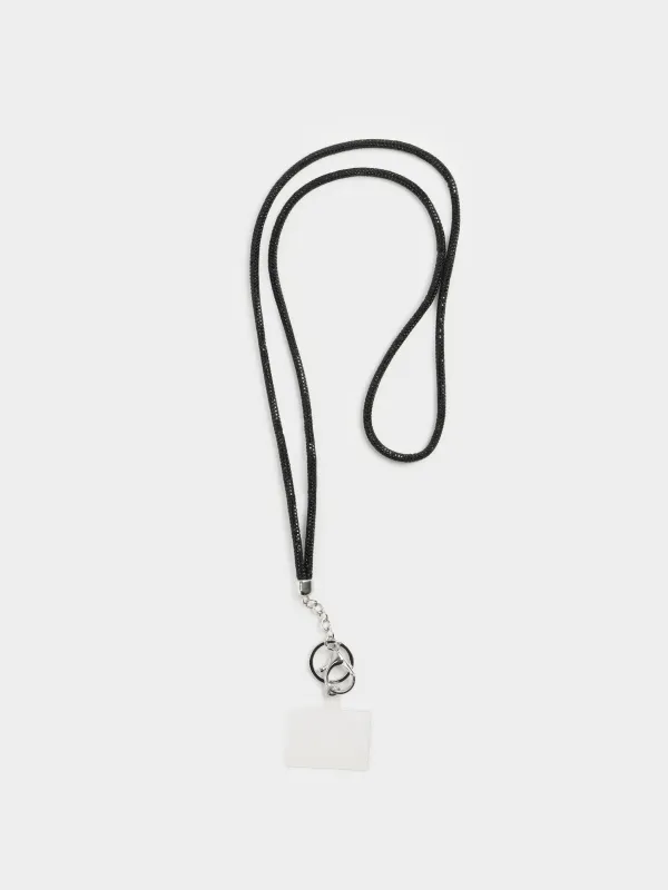 Цепочка для телефона, со стразами, Jewelry black, image-0
