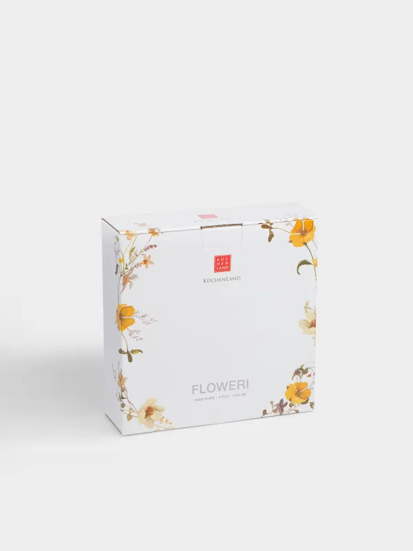 Тарелка суповая, 20х5 см, 2 шт, Желтые цветы, Floweri, image-5